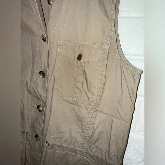 LAUREN RALPH LAUREN Women’s Button Front Drawstring Waist Cotton Dress Sz 10 ✨ - Picture 4 of 8